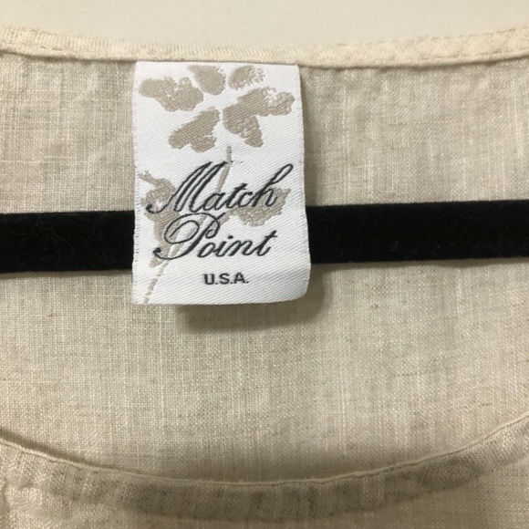 Match Point Linen Tank Size M (O) - Picture 2 of 4